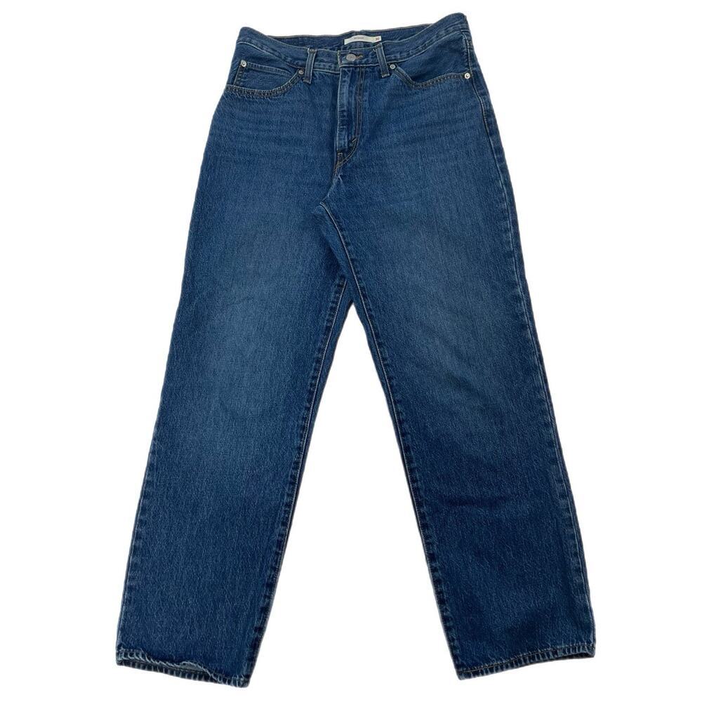 Levi's Straight Leg Jeans in Dark Blue Denim